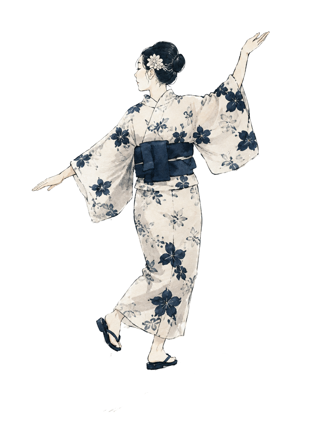 盆踊りを踊る人